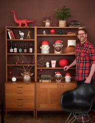 Babbo burk en härlig julburk i porslin att ha julgodiset i från Cult design.