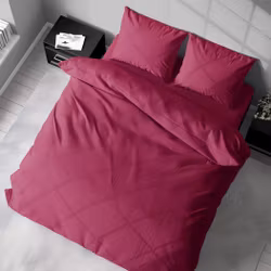 Solid color ett fuchsiafärgat påslakanset till dubbeltäcke i bomull i storlek 200 x 220 cm med dragkedja i botten, från Indusia design