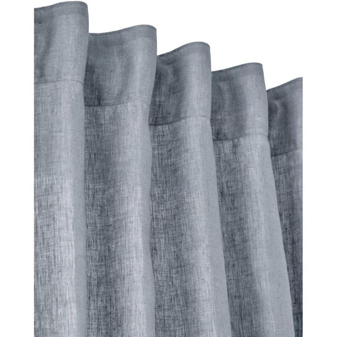 Svanefors Ingrid en färdigsydd gardinkappa i färgen denim i halvlinne mått 1 x 50 x 250 cm