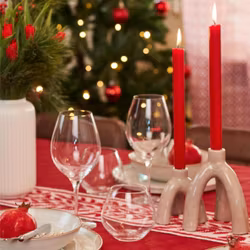 Noble house Check röd rutig duk återvunna textilier 140 x 240 cm