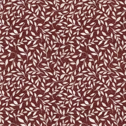 Little leaf röd textilvaxduk metervara Redlunds textil