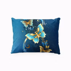 Butterfly blue örngott 50 x 60 cm bomull Indusia design