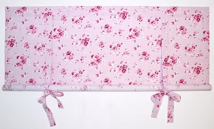 REA! Knythissgardin bredd 120 cm. Färg: Rosa toner.