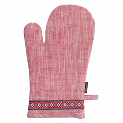 Tella en röd grytvante i bomull från Noble house i mått 15 x 30 cm.