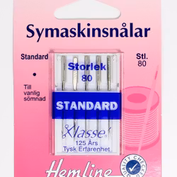 Symaskinsnålar Standard. Stl 80.