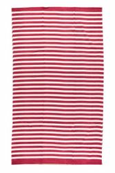 Java stripe ett badlakan i röd och vitrandig frotté i 100 bomull från Noble house, i mått 90 x 150 cm.