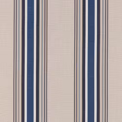 Kristina en markisväv/uteväv i beige med blå, grå och vita ränder i bredd 130 cm i garnfärgad akryl