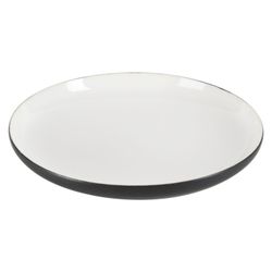 Assiett Skagen en ¨mixa och matchaservis¨ i vitt med svart undersida från Modern house. Mått D 23 cm.