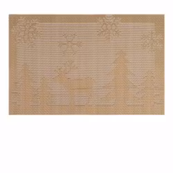 Tablett Deer. Färg: Guld och vit.