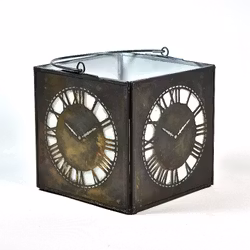 Lykta Klocka stor. Färg: Svart vintage.