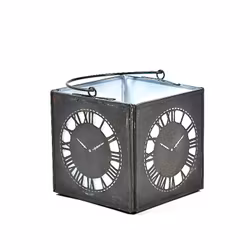 Lykta Klocka liten. Färg: Svart vintage.