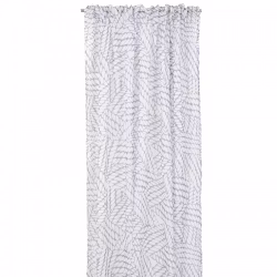 Rep ett tunt vitt och blått gardinset från Boel & Jan, mått 2 x 140 x 240 cm.