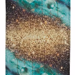 Beli en jullöpare från Svanefors i mått 40 x 100 cm i färgerna guld och turkosa färger med julgranskulor.