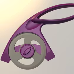 Sliceit en lila pizzaskärare/pizzahjul från Hackit, längd 23 cm.