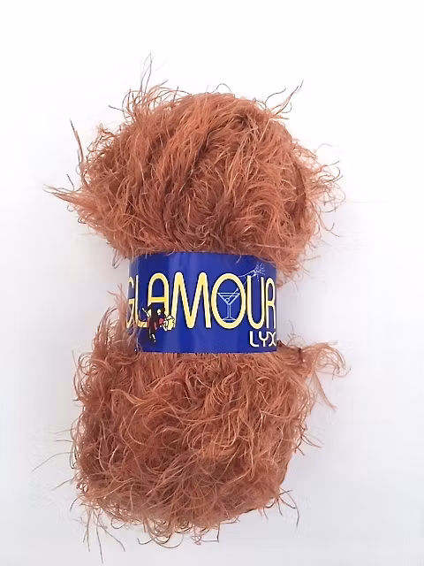 Glamour lyx från Falk garn 50 gr. Färg: Rost.