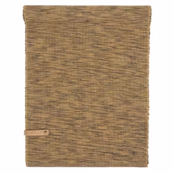 Sense melange en ljusbrun och svartmelerad löpare i bomull från Boel & jan, mått 35 x 120 cm.