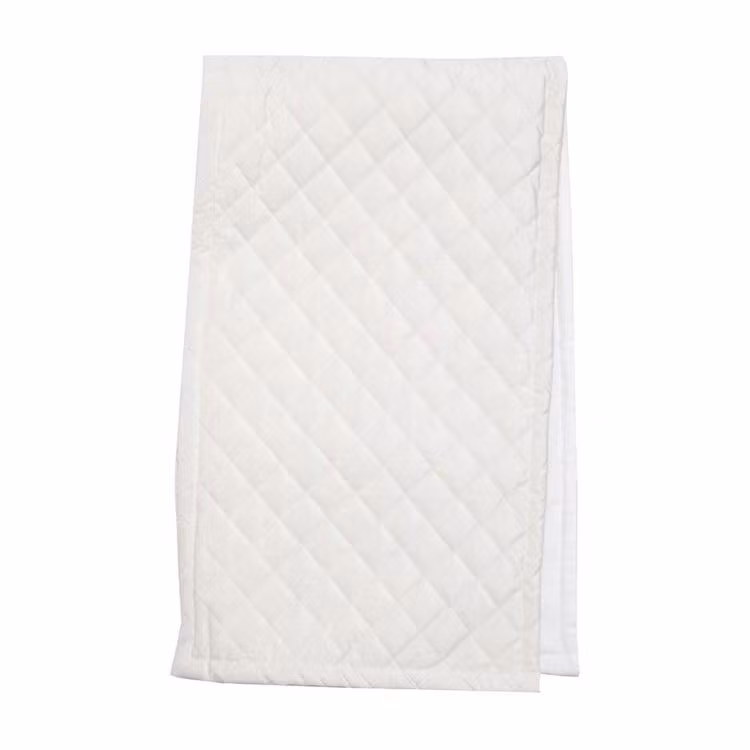 Quilty en lyxig löpare i vit sammet från Svanefors, mått 35 x 140 cm.