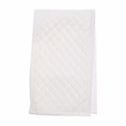 Quilty en lyxig löpare i vit sammet från Svanefors, mått 35 x 90 cm.