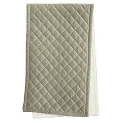 Quilty en lyxig löpare i beige sammet från Svanefors, mått 35 x 90 cm.