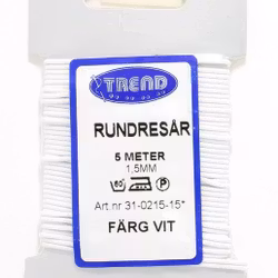 Rundresår. Färg: vit.