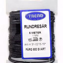 Rundresår. Färg: Svart.