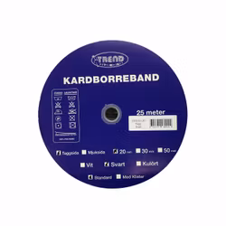 Kardborreband 20 mm, taggsida. Färg: Svart.