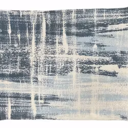 Meadow mist en tablett i en grovt vävd bomull. Färg: Vit med blå toner.