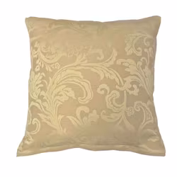 Jaquardvävt kuddfodral med ett stilmönster. Färg: Gula toner.