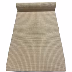 Falun en beige löpare med vita ränder i bomull från Arvidssons textil, mått 40 x 140 cm.