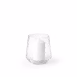 Ljuslykta/hurricane i glas från Modern House. Färg: Klart glas.