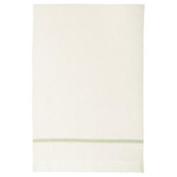 Eslöv en våfflad kökshanduk i off-white med en grön rand i 100% bomull med fransar från Svanefors, mått 50 x 70 cm.