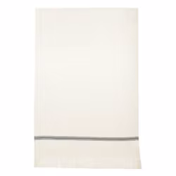Eslöv en våfflad kökshanduk i off-white med en blå rand i 100% bomull med fransar från Svanefors, mått 50 x 70 cm.