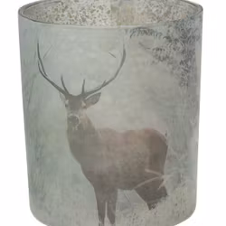 Vilda en ljuslykta med ett vackert hjortmotiv. Färg: Multifärgad.