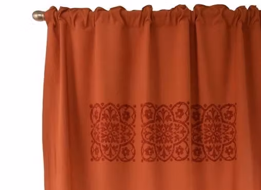 Gardinkappa Marrakesh på metervara. Färg: Rost.