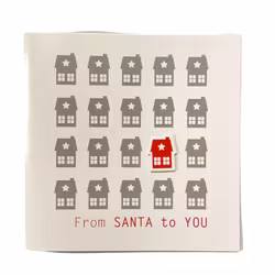 Julkort 4 st med kuvert. Färg: Vitt, grått och rött.