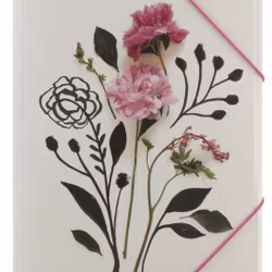 Photo flower en gummibandsmapp, A4. en gummibandsmapp, A4.