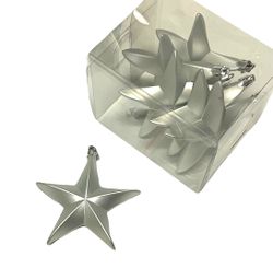 Stjärna en julkula, 5 pack. Färg: Matt silver.