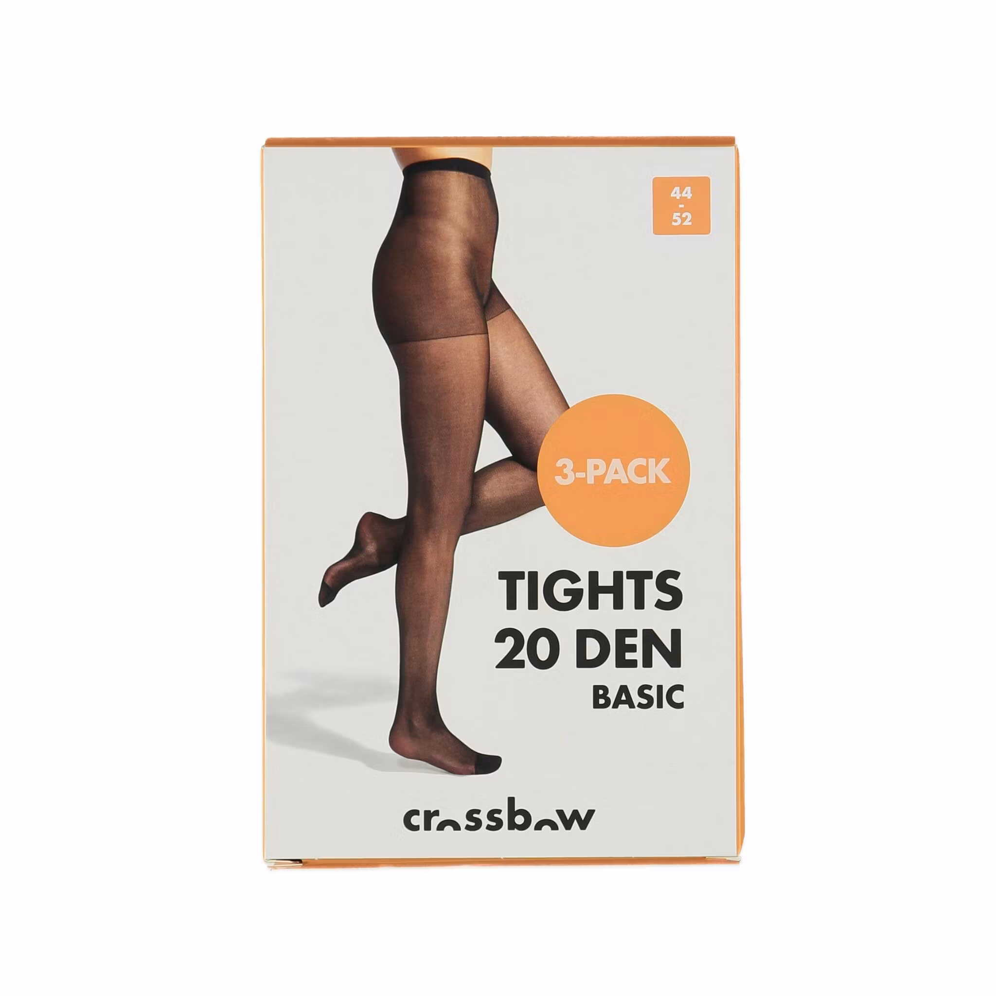 Strumpbyxa i 3-pack med förstärkt tå och gördel från Crossbow, 20 den. Färg: Svart.