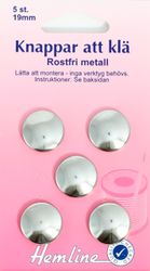 Knappar att klä. Antal 5 st. 19 mm.