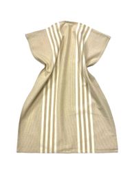 Kökshandduk från Classic textile i återvunna textilier. Färg: Beige och vitrandig.