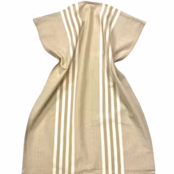 Kökshandduk från Classic textile i återvunna textilier. Färg: Beige och vitrandig.