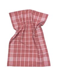 Kökshandduk från Classic textile i återvunna textilier. Färg: Rosa och vitrutig.