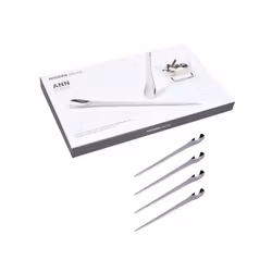Ann ett 4 pack dessert/glasskedar från Modern house, längd 21 cm.