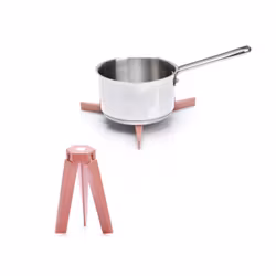 Millenium ett grytunderlägg i rosa silikon med magnet som gör att grytunderlägget stannar kvar på grytanfrån Modern house, mått 10,5 cm ihopfällt och 19 cm utfällt.