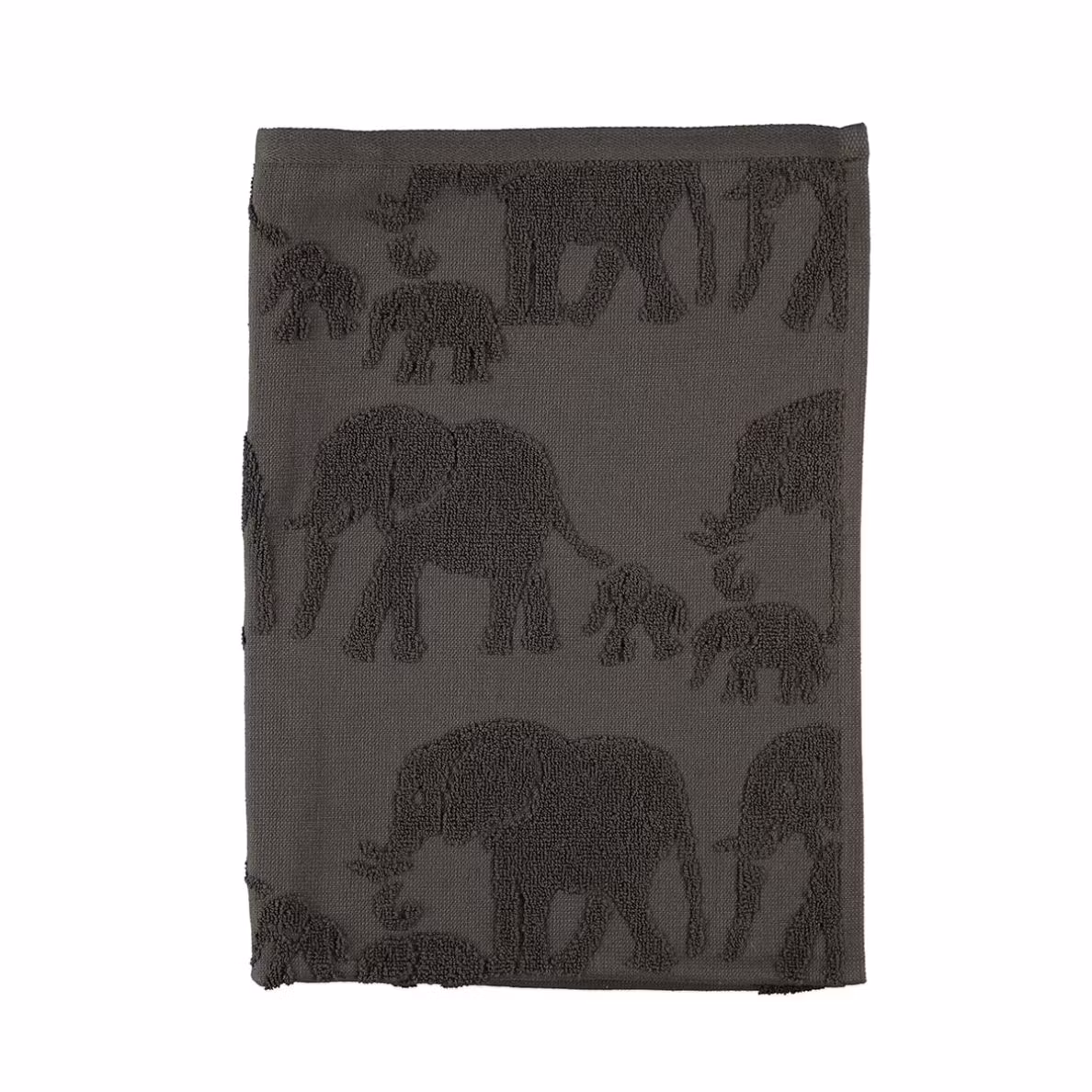 Elephant ett mörkgrått frottébadlakan 100% bomull från Noble house, mått 70 x 130 cm.