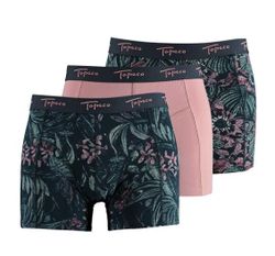 Herrboxer i 3-pack från Topeco. Storlek S. Färg: 2 par multifärgade och 1 par enfärgade rosa.