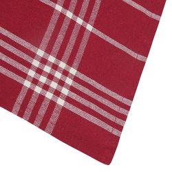 Kökshandduk Classic textile rödvitrutig återvunna textilier 50 x70 cm.