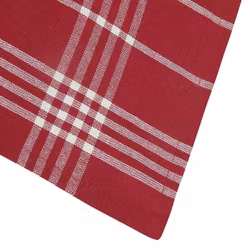 Kökshandduk Classic textile rödvitrutig återvunna textilier 50 x70 cm.