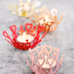 Ljuslykta DIY Hjärta från Cult design i rosa.