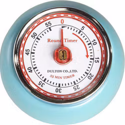 Timer/äggklocka från DULTON CO. LTD med magnet som gör att man enkelt kan sätta den på kylskåpet eller fläkten i turkos.